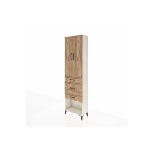 Arges Dolap 2 Raflı 3 Çekmeceli Tek Askılı 60x30x221 Aytaşı-çam