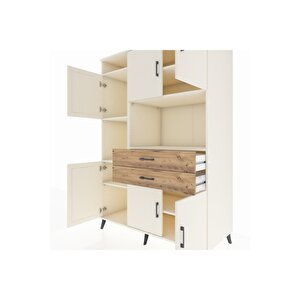 Kronos Dolap 8 Raflı 2 Çekmeceli 6 Kapaklı 132x59x195 Aytaşı-aytaşı/çam