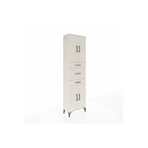 Arges Dolap 3 Raflı 3 Çekmeceli 4 Kapaklı 60x30x221 Aytaşı-aytaşı
