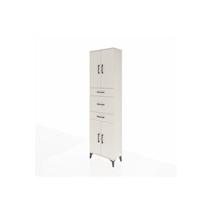 Arges Dolap 3 Raflı 3 Çekmeceli 4 Kapaklı 60x30x221 Aytaşı-aytaşı