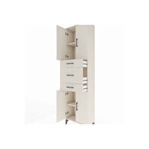 Arges Dolap 3 Raflı 3 Çekmeceli 4 Kapaklı 60x30x221 Aytaşı-aytaşı