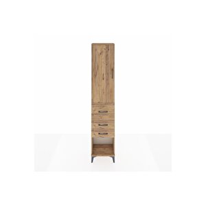 Arges Dolap 3 Raflı 3 Çekmeceli Tek Kapaklı 44x30x221 Çam-çam