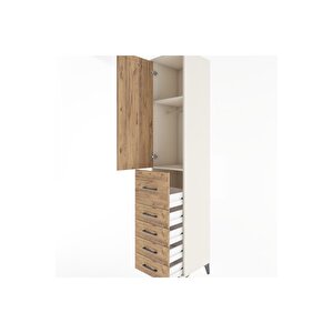 Hyperion Dolap 2 Raflı 5 Çekmeceli Tek Askılı 44x44x221 Aytaşı-çam