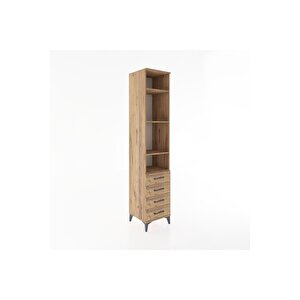 Hyperion Dolap 4 Raflı 4 Çekmeceli 44x44x221 Çam-çam