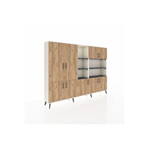 Arges Dolap 14 Raflı 9 Kapaklı 220x30x163 Aytaşı-çam/antrasit