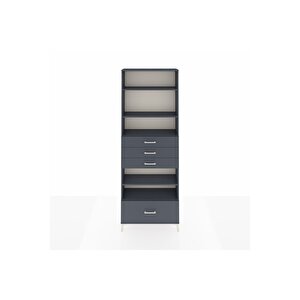 Arges Dolap 5 Raflı 4 Çekmeceli 88x30x243 Antrasit-antrasit