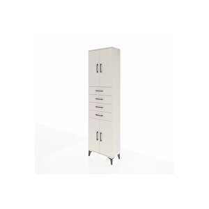 Arges Dolap 3 Raflı 4 Çekmeceli 4 Kapaklı 60x30x221 Aytaşı-aytaşı