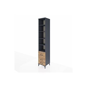 Hyperion Dolap 5 Raflı 3 Çekmeceli 44x44x243 Antrasit-çam