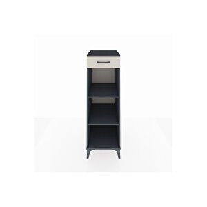 Kronos Dolap 2 Raflı Tek Çekmeceli 44x59x134 Antrasit-aytaşı