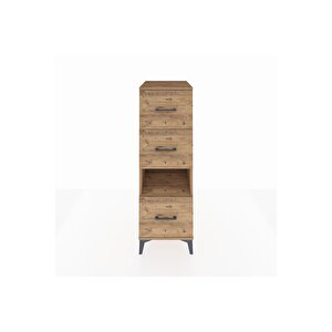 Kronos Dolap Tek Raflı 3 Çekmeceli 44x59x134 Çam-çam