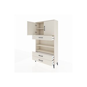 Arges Dolap 4 Raflı 3 Çekmeceli 2 Kapaklı 88x30x163 Aytaşı-aytaşı