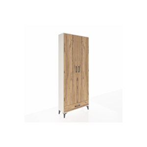 Arges Dolap 5 Raflı Tek Çekmeceli 2 Kapaklı 88x30x221 Aytaşı-çam