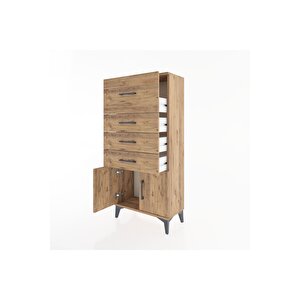 Hyperion Dolap 4 Çekmeceli 2 Kapaklı 60x44x134 Çam-çam