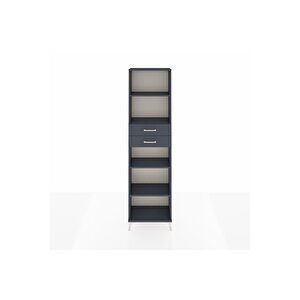 Arges Dolap 4 Raflı 2 Çekmeceli 60x30x221 Antrasit-antrasit