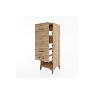 Hyperion Dolap 4 Çekmeceli 44x44x134 Çam-çam