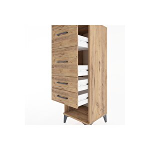 Hyperion Dolap 4 Çekmeceli 44x44x134 Çam-çam