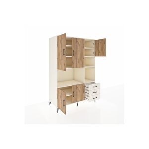 Kronos Dolap 9 Raflı 3 Çekmeceli 5 Kapaklı 132x59x195 Aytaşı-çam/aytaşı