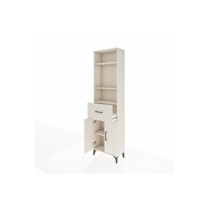 Arges Dolap 4 Raflı Tek Çekmeceli 2 Kapaklı 60x30x221 Aytaşı-aytaşı