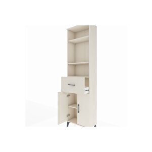 Arges Dolap 4 Raflı Tek Çekmeceli 2 Kapaklı 60x30x221 Aytaşı-aytaşı