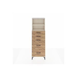 Arges Dolap 2 Raflı 5 Çekmeceli 60x30x182 Aytaşı-çam