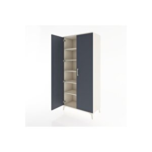 Hyperion Dolap 5 Raflı 2 Kapaklı 88x44x195 Aytaşı-antrasit