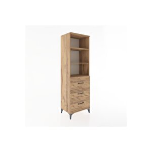 Hyperion Dolap 3 Raflı 3 Çekmeceli 60x44x195 Çam-çam