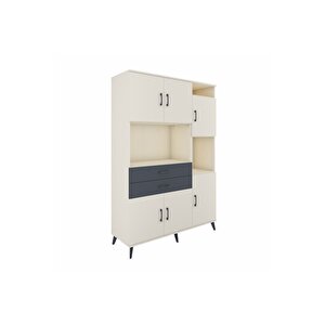 Hyperion Dolap 9 Raflı 2 Çekmeceli 6 Kapaklı 132x44x195 Aytaşı-aytaşı/antrasit