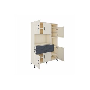 Hyperion Dolap 9 Raflı 2 Çekmeceli 6 Kapaklı 132x44x195 Aytaşı-aytaşı/antrasit