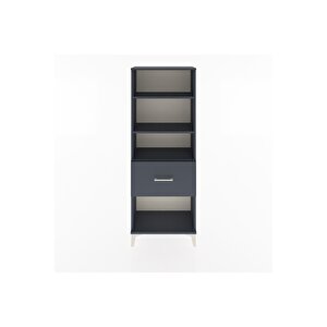 Arges Dolap 3 Raflı Tek Çekmeceli 60x30x163 Antrasit-antrasit