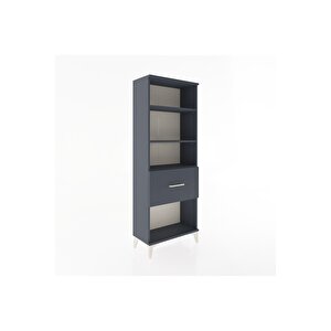 Arges Dolap 3 Raflı Tek Çekmeceli 60x30x163 Antrasit-antrasit