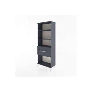 Arges Dolap 3 Raflı Tek Çekmeceli 60x30x163 Antrasit-antrasit