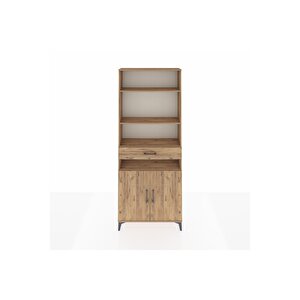 Arges Dolap 5 Raflı Tek Çekmeceli 2 Kapaklı 88x30x221 Çam-çam