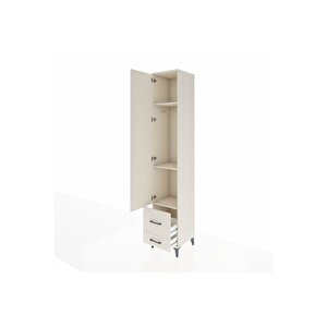 Hyperion Dolap 3 Raflı 2 Çekmeceli Tek Askılı 44x44x243 Aytaşı-aytaşı