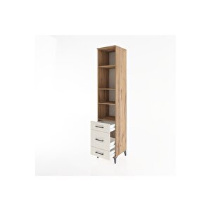 Hyperion Dolap 4 Raflı 3 Çekmeceli 44x44x221 Çam-aytaşı
