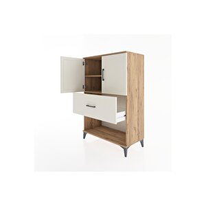 Hyperion Dolap 2 Raflı Tek Çekmeceli 2 Kapaklı 88x44x134 Çam-aytaşı
