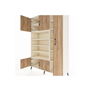 Hyperion Dolap 11 Raflı 5 Kapaklı 132x44x195 Aytaşı-çam/aytaşı