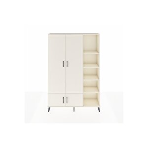 Arges Gardrop 6 Raflı 4 Kapaklı Tek Askılı 132x30x195 Aytaşı-aytaşı