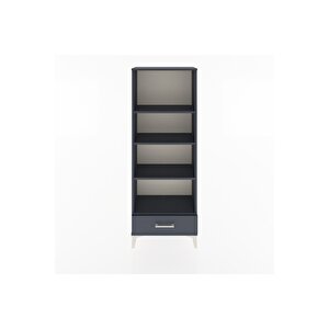 Arges Dolap 4 Raflı Tek Çekmeceli 60x30x163 Antrasit-antrasit