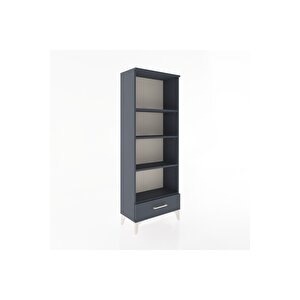 Arges Dolap 4 Raflı Tek Çekmeceli 60x30x163 Antrasit-antrasit