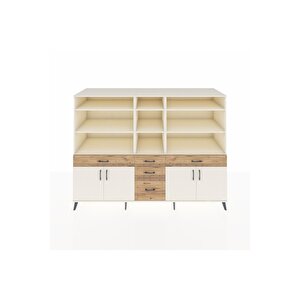 Kronos Dolap 11 Raflı 5 Çekmeceli 4 Kapaklı 220x59x163 Aytaşı-aytaşı/çam