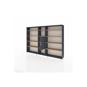 Arges Dolap 12 Raflı Tek Kapaklı  220x30x163 Antrasit-antrasit/çam