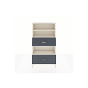 Arges Dolap 3 Raflı 2 Çekmeceli 88x30x163 Aytaşı-antrasit