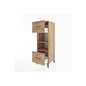 Hyperion Dolap 2 Raflı 2 Çekmeceli 44x44x134 Çam-çam