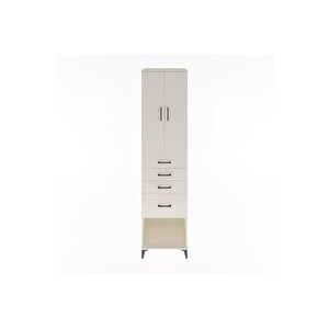 Hyperion Dolap 3 Raflı 4 Çekmeceli 2 Kapaklı 60x44x243 Aytaşı-aytaşı