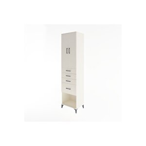 Hyperion Dolap 3 Raflı 4 Çekmeceli 2 Kapaklı 60x44x243 Aytaşı-aytaşı