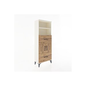 Arges Dolap 3 Raflı 2 Çekmeceli 2 Kapaklı 60x30x163 Aytaşı-çam