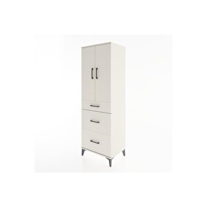 Hyperion Dolap 2 Raflı 3 Çekmeceli 2 Kapaklı 60x44x182 Aytaşı-aytaşı