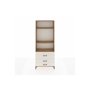 Arges Dolap 3 Raflı 3 Çekmeceli 88x30x221 Çam-aytaşı