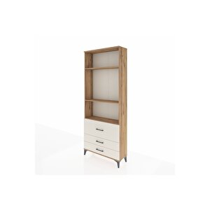 Arges Dolap 3 Raflı 3 Çekmeceli 88x30x221 Çam-aytaşı