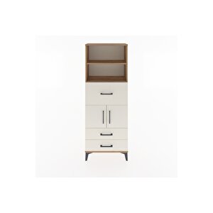 Arges Dolap 3 Raflı 3 Çekmeceli 2 Kapaklı 60x30x163 Çam-aytaşı
